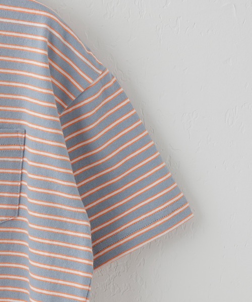 CIAOPANIC TYPY（チャオパニックティピー）の「【KIDS】レトロボーダーTee（Tシャツ/カットソー・キッズ・ブラック/ベージュ/サックスブルー・SMALL/MEDIUM/LARGE/X-LARGE/XX-LARGE）」の12枚目の写真