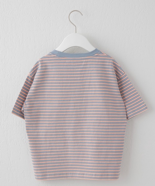 CIAOPANIC TYPY（チャオパニックティピー）の「【KIDS】レトロボーダーTee（Tシャツ/カットソー・キッズ・ブラック/ベージュ/サックスブルー・SMALL/MEDIUM/LARGE/X-LARGE/XX-LARGE）」の14枚目の写真