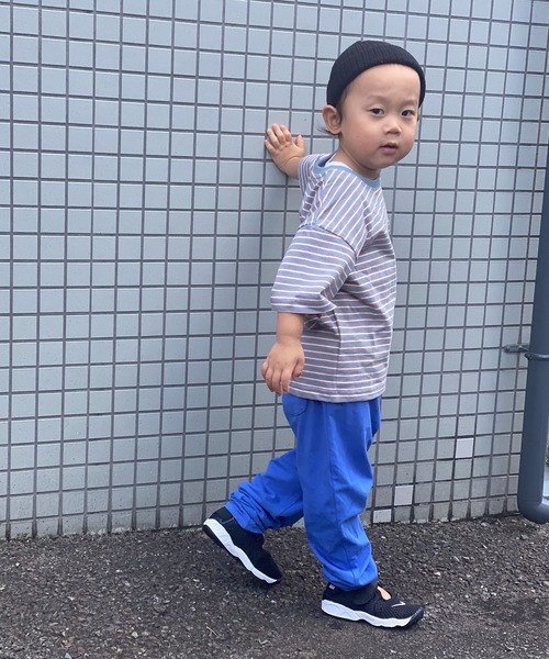 CIAOPANIC TYPY（チャオパニックティピー）の「【KIDS】レトロボーダーTee（Tシャツ/カットソー・キッズ・ブラック/ベージュ/サックスブルー・SMALL/MEDIUM/LARGE/X-LARGE/XX-LARGE）」の22枚目の写真