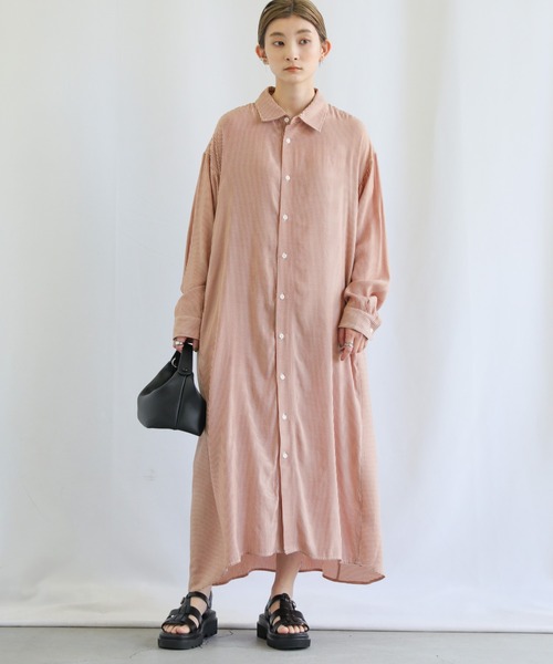 select MOCA(セレクトモカ)の「ストライプシャツワンピース(シャツワンピース・レディース・ブラック/レッド/ブルー・FREE)」の22枚目の写真