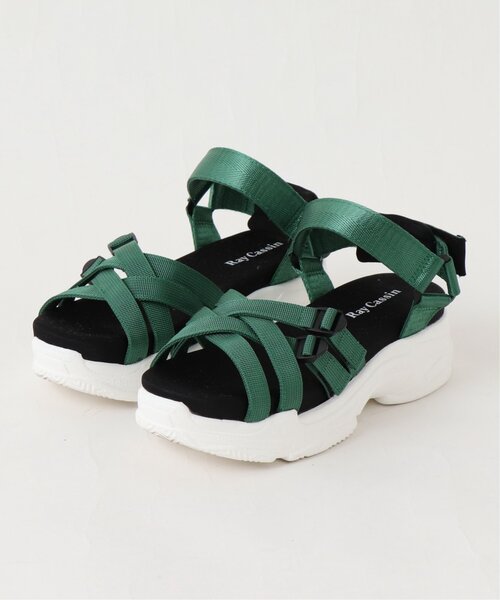 RAY CASSIN(レイカズン)の「ハイスポサンダル(サンダル・レディース・ブラック/オフホワイト/グリーン・MEDIUM/LARGE)」の8枚目の写真