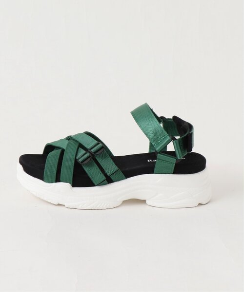 RAY CASSIN(レイカズン)の「ハイスポサンダル(サンダル・レディース・ブラック/オフホワイト/グリーン・MEDIUM/LARGE)」の9枚目の写真