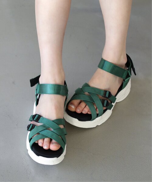 RAY CASSIN(レイカズン)の「ハイスポサンダル(サンダル・レディース・ブラック/オフホワイト/グリーン・MEDIUM/LARGE)」の12枚目の写真