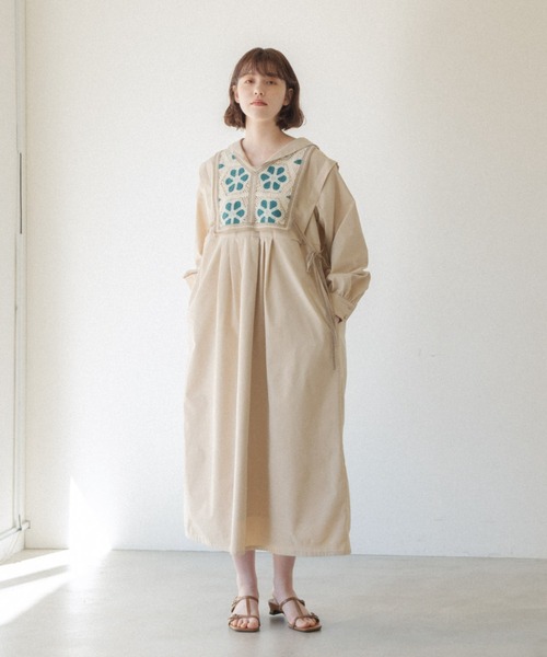 idem（イデム）の「crochet knit vest × sailor onepiece/クロシェ