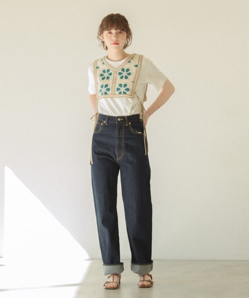 idem(イデム)の「crochet knit vest × sailor onepiece/クロシェニットベストセーラーワンピース(ワンピース・レディース・ベージュ/アイボリー・FREE)」の13枚目の写真