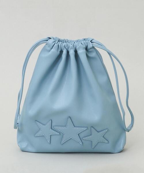 CONVERSE TOKYO（コンバーストウキョウ）の「トリオスター巾着ショルダーバッグ（ショルダーバッグ・レディース・パープル/ブラック/イエロー/ピンク/ライトブルー・FREE）」の3枚目の写真