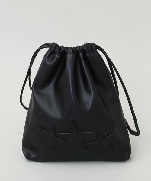 CONVERSE TOKYO（コンバーストウキョウ）の「トリオスター巾着ショルダーバッグ（ショルダーバッグ・レディース・パープル/ブラック/イエロー/ピンク/ライトブルー・FREE）」の2枚目の写真