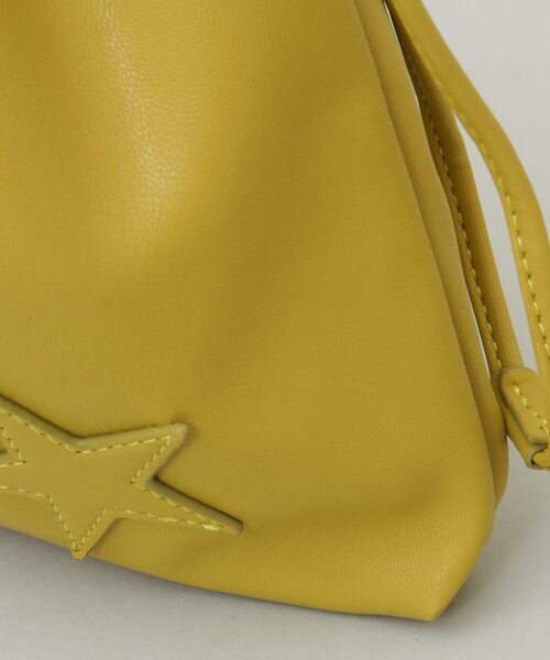 CONVERSE TOKYO（コンバーストウキョウ）の「トリオスター巾着ショルダーバッグ（ショルダーバッグ・レディース・パープル/ブラック/イエロー/ピンク/ライトブルー・FREE）」の9枚目の写真