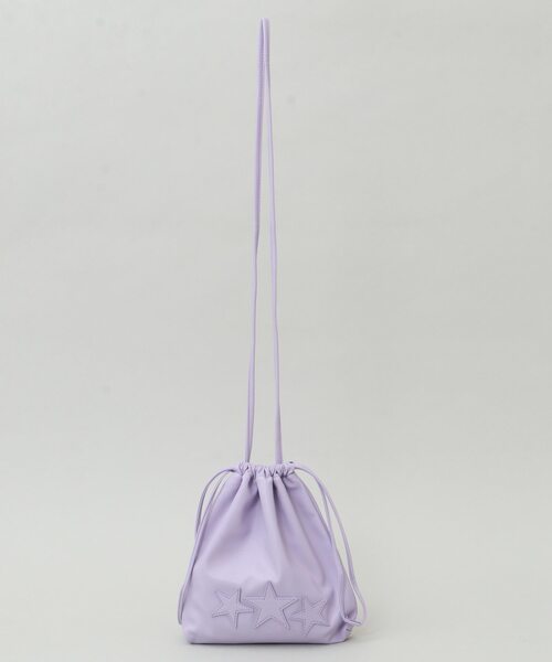 CONVERSE TOKYO（コンバーストウキョウ）の「トリオスター巾着ショルダーバッグ（ショルダーバッグ・レディース・パープル/ブラック/イエロー/ピンク/ライトブルー・FREE）」の16枚目の写真
