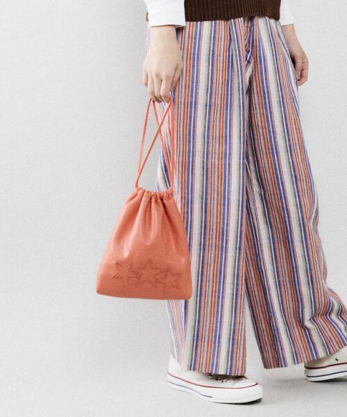 CONVERSE TOKYO（コンバーストウキョウ）の「トリオスター巾着ショルダーバッグ（ショルダーバッグ・レディース・パープル/ブラック/イエロー/ピンク/ライトブルー・FREE）」の19枚目の写真