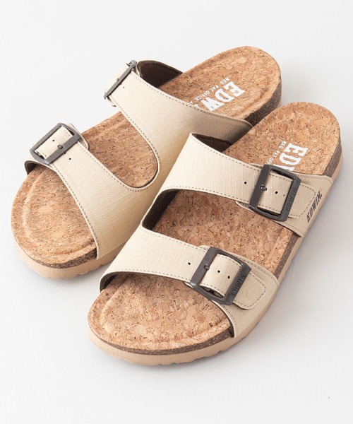 EDWIN（エドウィン）の「【EDWIN/エドウィン】リップストップ　ダブルベルトサンダル　ワンポイントブランドロゴ（サンダル・メンズ・マスタード/ブラック/ベージュ/カーキ/レッド/ネイビー・27cm/26cm/25cm/28cm）」の3枚目の写真