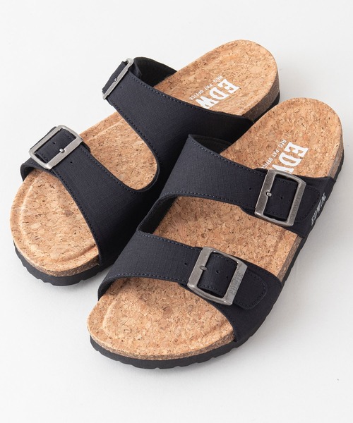 EDWIN（エドウィン）の「【EDWIN/エドウィン】リップストップ　ダブルベルトサンダル　ワンポイントブランドロゴ（サンダル・メンズ・マスタード/ブラック/ベージュ/カーキ/レッド/ネイビー・27cm/26cm/25cm/28cm）」の2枚目の写真