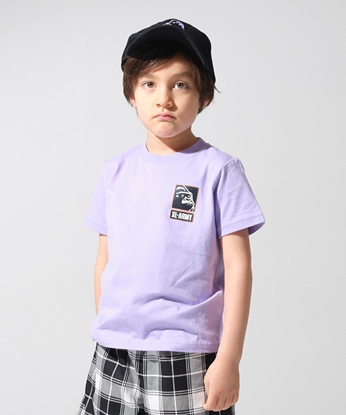 XLARGE KIDS（エクストララージキッズ）の「ARMYゴリラ半袖Tシャツ（Tシャツ/カットソー・キッズ・ブラック/パープル/ホワイト/ブルー・80ｃｍ/100cm/110cm/120cm/130cm/90cm/140cm）」の4枚目の写真