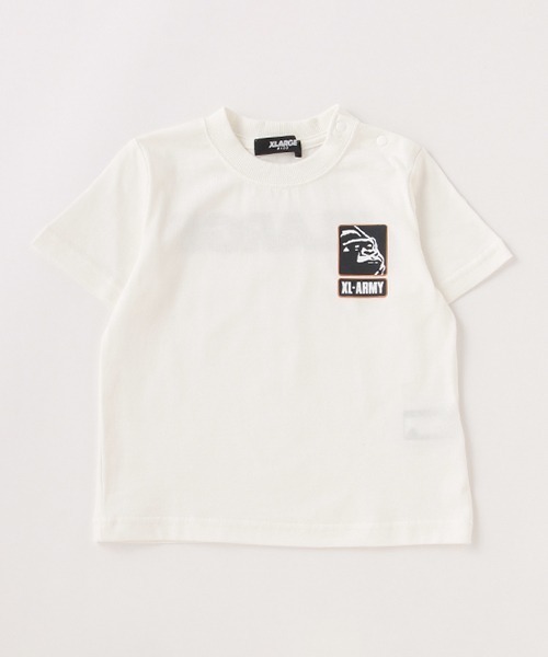 XLARGE KIDS（エクストララージキッズ）の「ARMYゴリラ半袖Tシャツ（Tシャツ/カットソー・キッズ・ブラック/パープル/ホワイト/ブルー・80ｃｍ/100cm/110cm/120cm/130cm/90cm/140cm）」の2枚目の写真