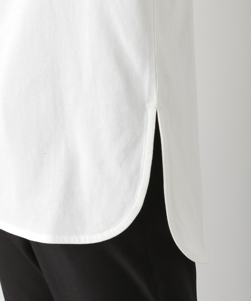 LEPSIM（レプシィム）の「スソラウンドレイヤードTシャツ　262393（Tシャツ/カットソー・レディース・ブラック/オフホワイト/ホワイト系その他/グレイッシュベージュ・FREE/TALL）」の17枚目の写真