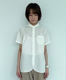 ラウンドカラー半袖シャツ
