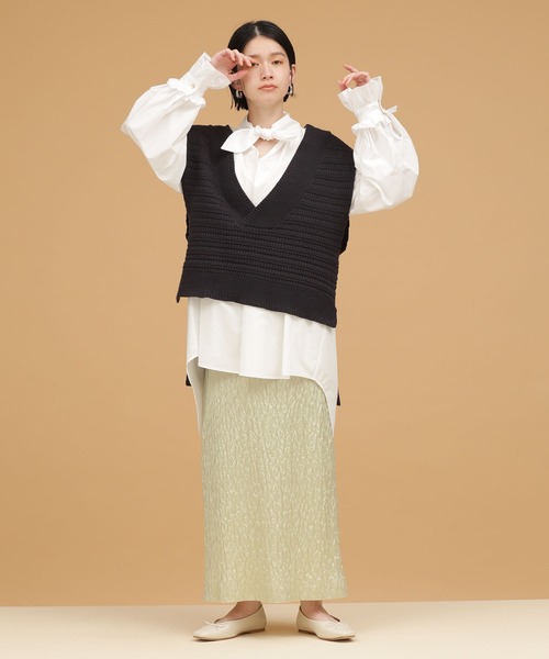 NANO universe（ナノユニバース）の「LB.03/レオパードペンシルスカート（スカート・レディース・ブラウン/ベージュ・Ⅱ/Ⅰ）」の13枚目の写真