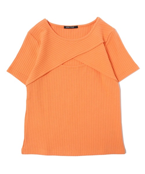 one way（ワンウェイ）の「フロントクロステレコTOPS（Tシャツ/カットソー・レディース・ホワイト/ブラック/オレンジ/ライトグリーン・FREE）」の12枚目の写真