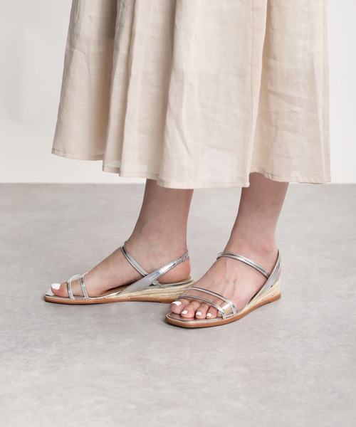 EVOL（イーボル）の「ジュートウエッジクリアサンダル（サンダル・レディース・ブラック/ピンク/シルバー・S/M/L）」の5枚目の写真