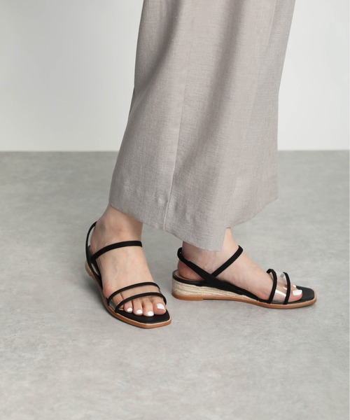 EVOL（イーボル）の「ジュートウエッジクリアサンダル（サンダル・レディース・ブラック/ピンク/シルバー・S/M/L）」の11枚目の写真