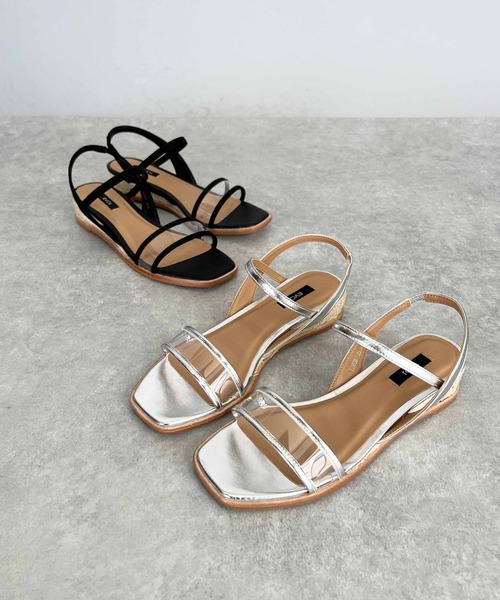 EVOL（イーボル）の「ジュートウエッジクリアサンダル（サンダル・レディース・ブラック/ピンク/シルバー・S/M/L）」の22枚目の写真