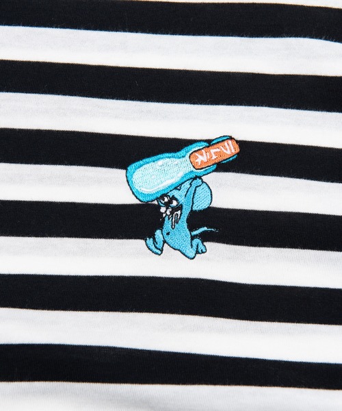 PUNYUS（プニュズ）の「ワンポイントボーダーＴ(ラムネ）（Tシャツ/カットソー・レディース・その他1/その他2・1/2/4/3）」の6枚目の写真