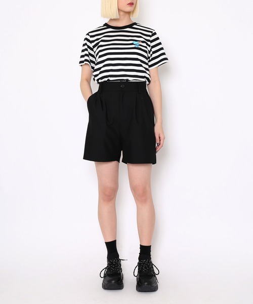 PUNYUS（プニュズ）の「ワンポイントボーダーＴ(ラムネ）（Tシャツ/カットソー・レディース・その他1/その他2・1/2/4/3）」の9枚目の写真