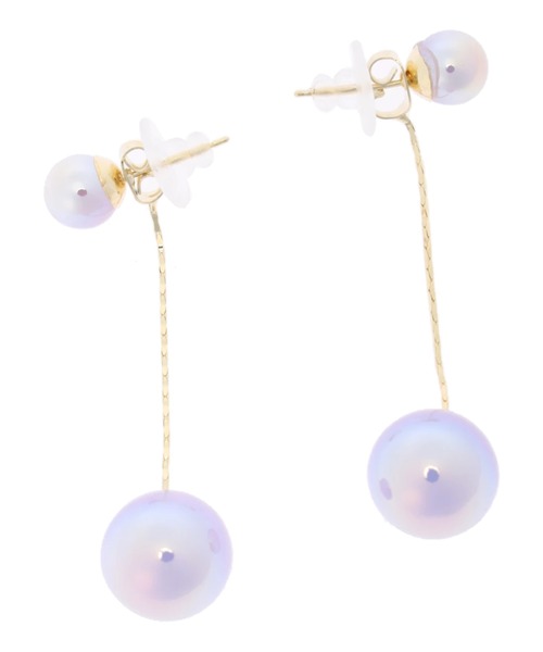 DURAS（デュラス）の「カラーボールピアス（ピアス（両耳用）・レディース・ミント/パープル・FREE）」の5枚目の写真