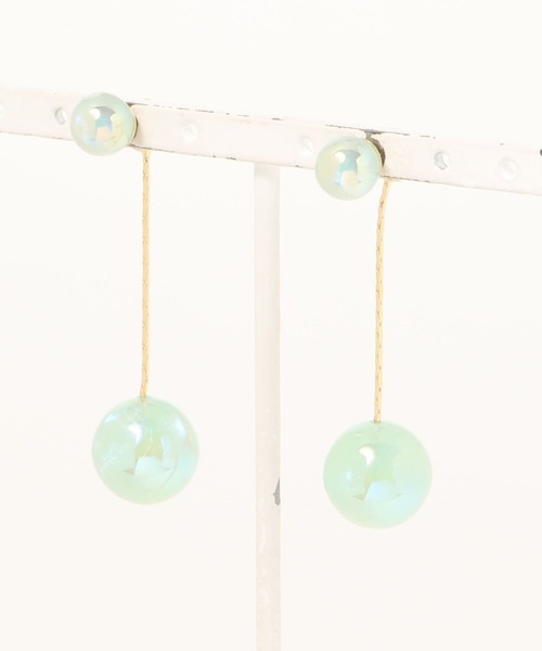 DURAS（デュラス）の「カラーボールピアス（ピアス（両耳用）・レディース・ミント/パープル・FREE）」の3枚目の写真