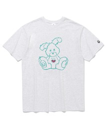 【ISTKUNST】HEART RABBIT TEE / イストクンスト ハート ラビット プリント Tシャツ