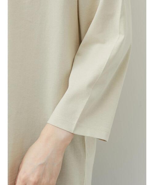 Green　Parks（グリーンパークス）の「七分袖ロゴTシャツ（Tシャツ/カットソー・レディース・ベージュ/オフホワイト・FREE）」の4枚目の写真