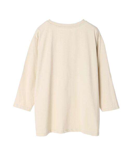 Green　Parks（グリーンパークス）の「七分袖ロゴTシャツ（Tシャツ/カットソー・レディース・ベージュ/オフホワイト・FREE）」の17枚目の写真