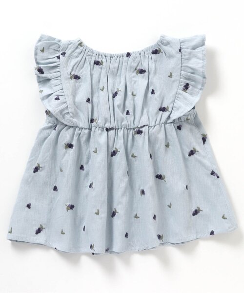 apres les cours（アプレレクール）の「フルーツキャンディー刺繍チュニック（チュニック・キッズ・アイボリー/オレンジ/サックスブルー/イエロー・80/90/100/110/120/130/140）」の7枚目の写真