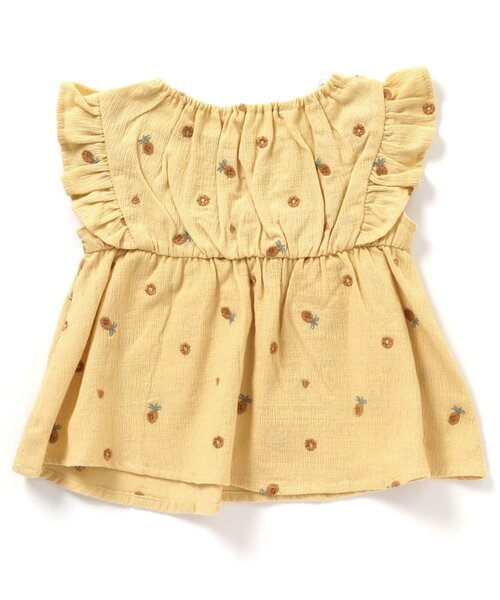 apres les cours（アプレレクール）の「フルーツキャンディー刺繍チュニック（チュニック・キッズ・アイボリー/オレンジ/サックスブルー/イエロー・80/90/100/110/120/130/140）」の8枚目の写真