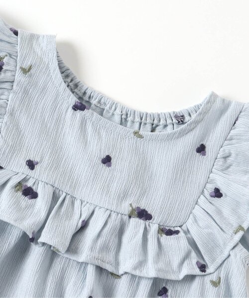 apres les cours（アプレレクール）の「フルーツキャンディー刺繍チュニック（チュニック・キッズ・アイボリー/オレンジ/サックスブルー/イエロー・80/90/100/110/120/130/140）」の9枚目の写真