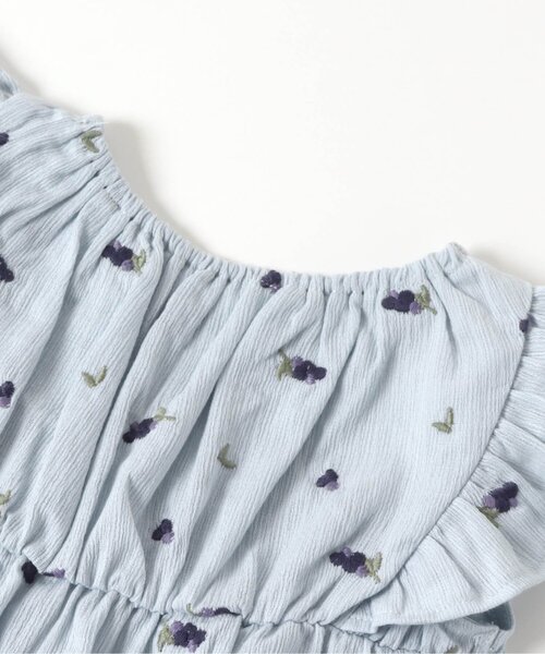 apres les cours（アプレレクール）の「フルーツキャンディー刺繍チュニック（チュニック・キッズ・アイボリー/オレンジ/サックスブルー/イエロー・80/90/100/110/120/130/140）」の10枚目の写真