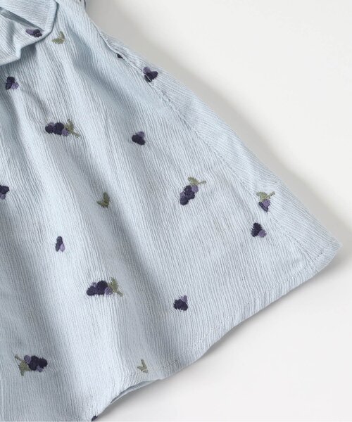 apres les cours（アプレレクール）の「フルーツキャンディー刺繍チュニック（チュニック・キッズ・アイボリー/オレンジ/サックスブルー/イエロー・80/90/100/110/120/130/140）」の11枚目の写真