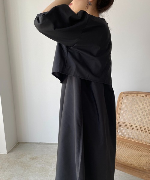 210nouve（トゥージュヌーブ）の「マルチウェイアンサンブルワンピース（ワンピース・レディース・ホワイト/ブラック/カーキ/ブルー・FREE）」の14枚目の写真