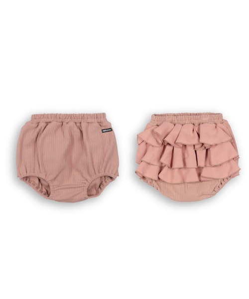 PUPPAPUPO(プッパプーポ)の「バック フリル リブ ブルマ(その他ベビー用品・キッズ・グレイッシュベージュ/サックスブルー/チャコールグレー/ローズ/ピンク・70/80)」の9枚目の写真