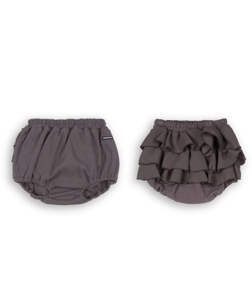 PUPPAPUPO(プッパプーポ)の「バック フリル リブ ブルマ(その他ベビー用品・キッズ・グレイッシュベージュ/サックスブルー/チャコールグレー/ローズ/ピンク・70/80)」の14枚目の写真