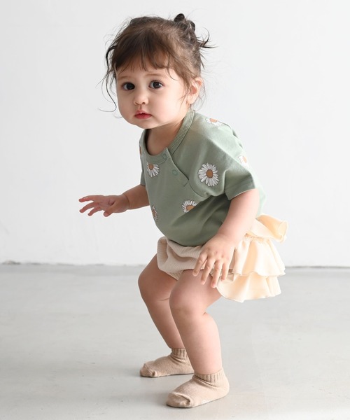 PUPPAPUPO(プッパプーポ)の「バック フリル リブ ブルマ(その他ベビー用品・キッズ・グレイッシュベージュ/サックスブルー/チャコールグレー/ローズ/ピンク・70/80)」の22枚目の写真