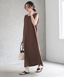 earth music&ecology | ナシジジャージノースリーブワンピース(ワンピース)