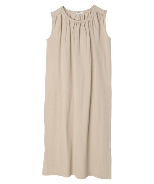 earth music&ecology（アースミュージックアンドエコロジー）の「ナシジジャージノースリーブワンピース（ワンピース・レディース・ダークブラウン/オリーブ/ライトベージュ・FREE）」の8枚目の写真