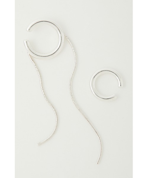 SLY（スライ）の「CHAIN MIX EAR CUFF SET イヤーカフ セット（イヤーカフ・レディース・ゴールド/シルバー・FREE）」の4枚目の写真
