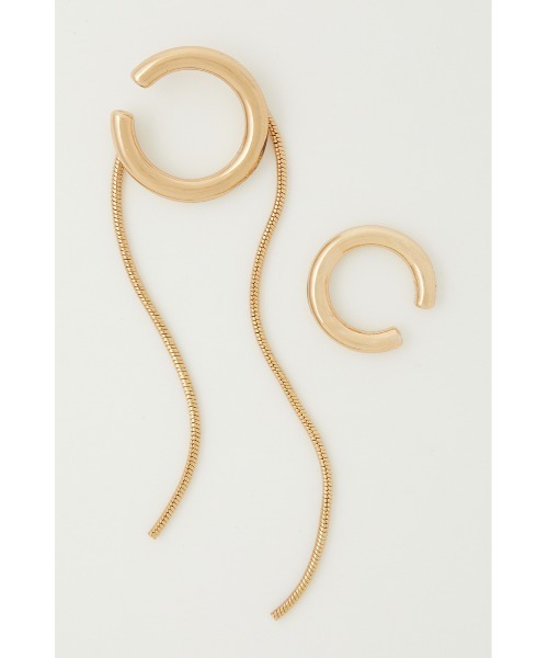 SLY（スライ）の「CHAIN MIX EAR CUFF SET イヤーカフ セット（イヤーカフ・レディース・ゴールド/シルバー・FREE）」の9枚目の写真
