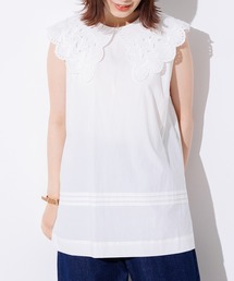 hunch | ヘビロテしたくなる、ちょい甘レース衿ブラウス(シャツ/ブラウス)