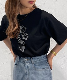 apres jour mignon | 刺繍アートT【ZOZOTOWN限定アイテム】(Tシャツ/カットソー)