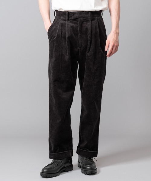 MR.OLIVE(ミスターオリーブ)の「8W ストレッチコーデュロイ / ツータック テーパード パンツ(スラックス・メンズ・ブラウン/ブラック・MEDIUM/SMALL/LARGE)」の8枚目の写真