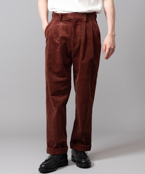 MR.OLIVE(ミスターオリーブ)の「8W ストレッチコーデュロイ / ツータック テーパード パンツ(スラックス・メンズ・ブラウン/ブラック・MEDIUM/SMALL/LARGE)」の15枚目の写真
