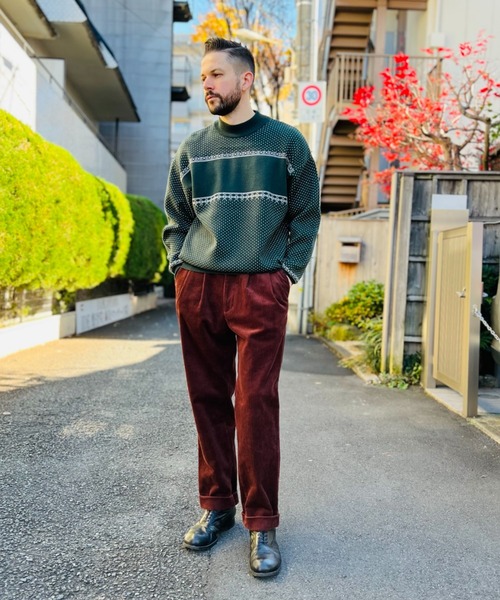 MR.OLIVE(ミスターオリーブ)の「8W ストレッチコーデュロイ / ツータック テーパード パンツ(スラックス・メンズ・ブラウン/ブラック・MEDIUM/SMALL/LARGE)」の6枚目の写真